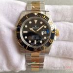 Knockoff Rolex Submariner 2-Tone Black Dial Black Ceramic Bezel Watch_th.jpg